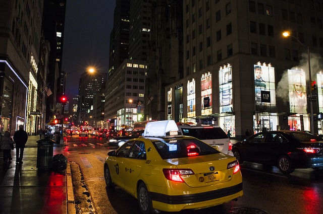 Parkovací světla taxi služby